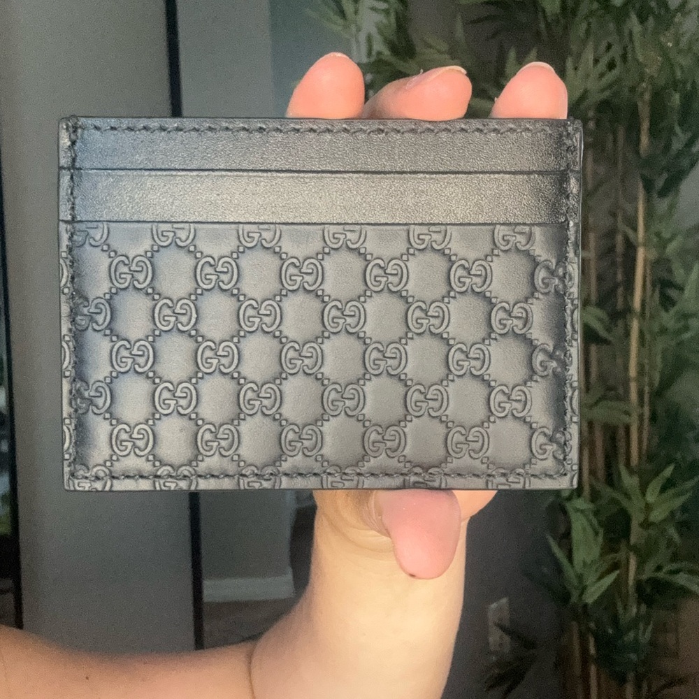 Gucci Guccissima Black card holder